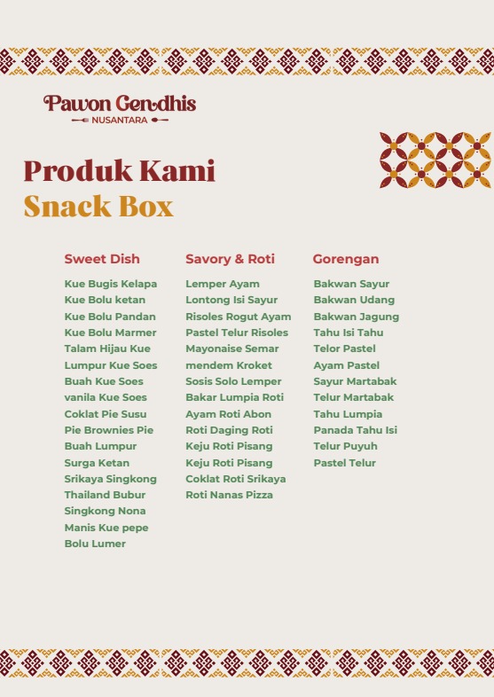 SNACK BOX PAWON GENDHIS