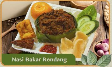 Lunch Box Menu Nasi Bakar Rendang | Dapur Andala @47.000