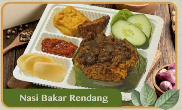 Lunch Box Nasi Bakar Rendang | Dapur Andala @33.000