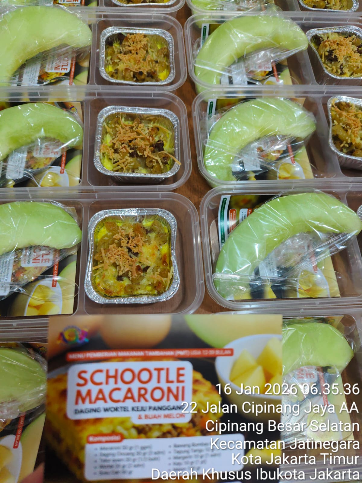 Macaroni schutel &amp; Buah Melon