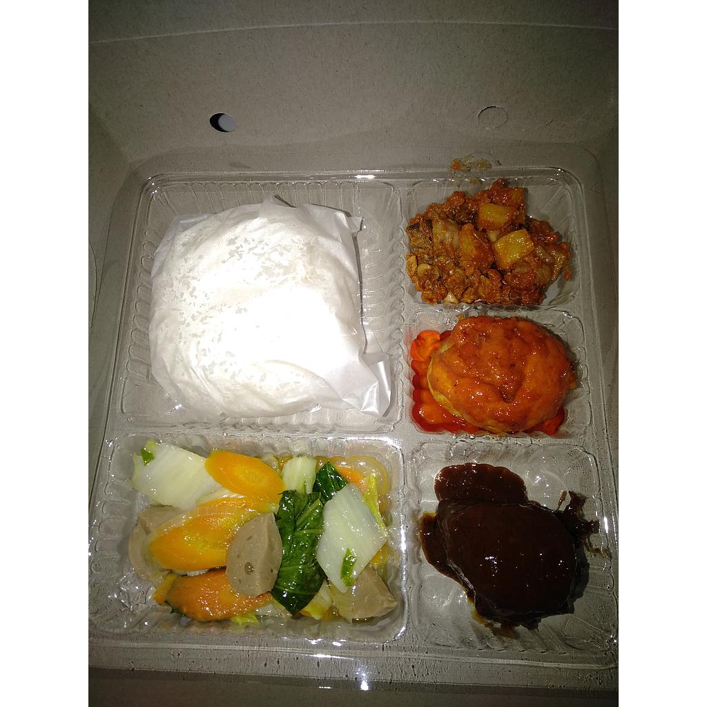 Paket nasi box F dengan susu