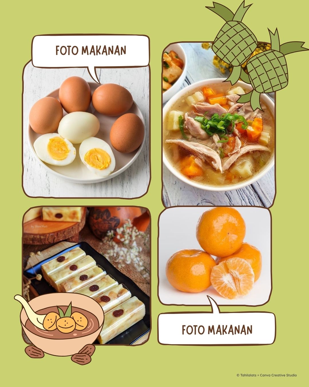 Menu Paket 6 Posyandu - Telur Rebus, Sup Ayam Cincang, Podeng dan Buah