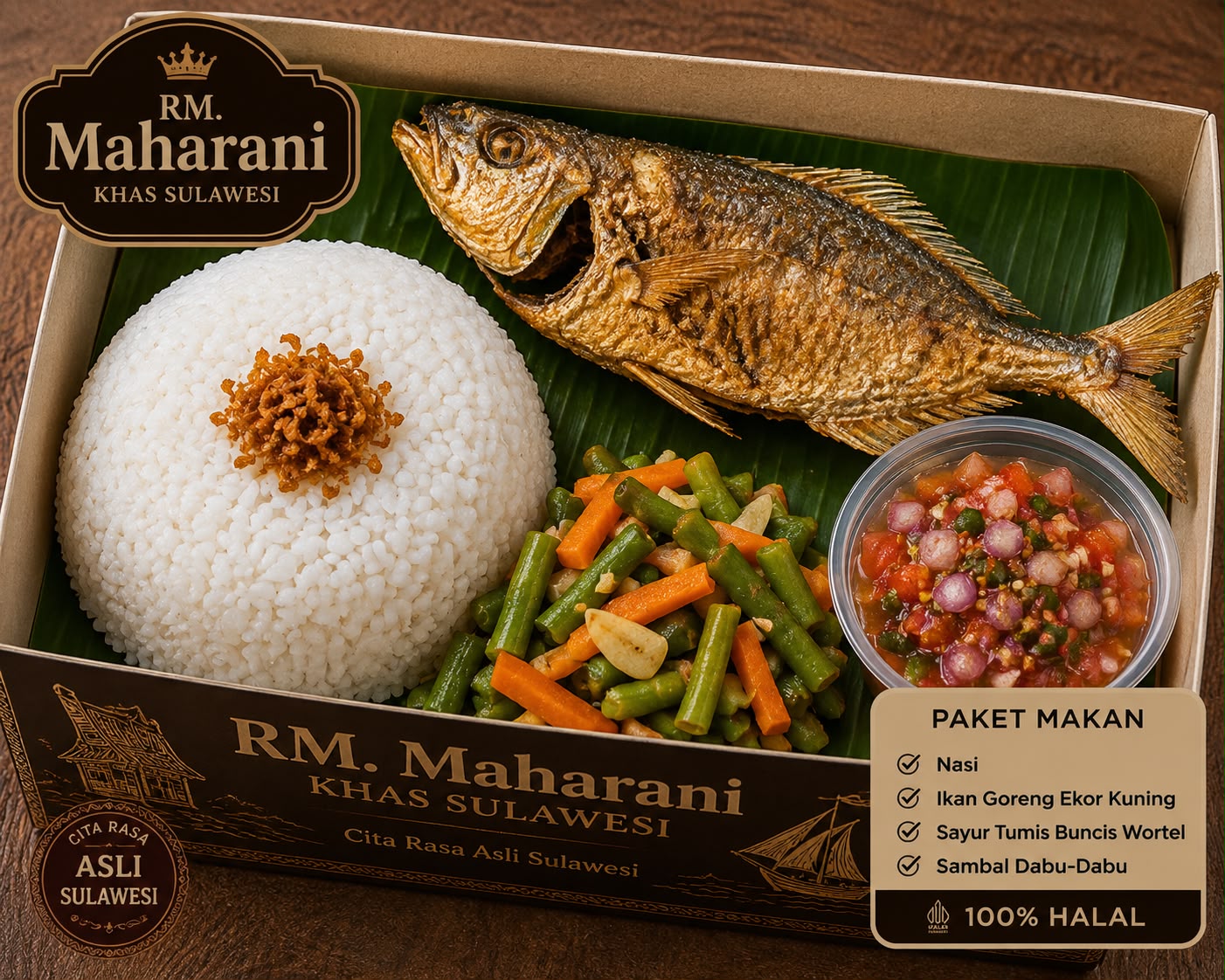 Nasi Ikan Goreng Khas Sulawesi