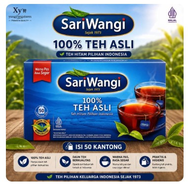 Sariwangi Teh Celup Teh Asli isi 50 KANTONG