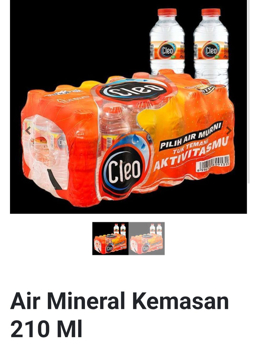 Air Mineral Kemasan 210 ml