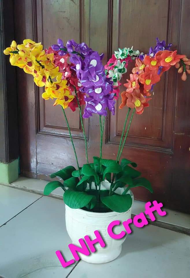 souvenir motif anggrek terbuat dari sabun wangi