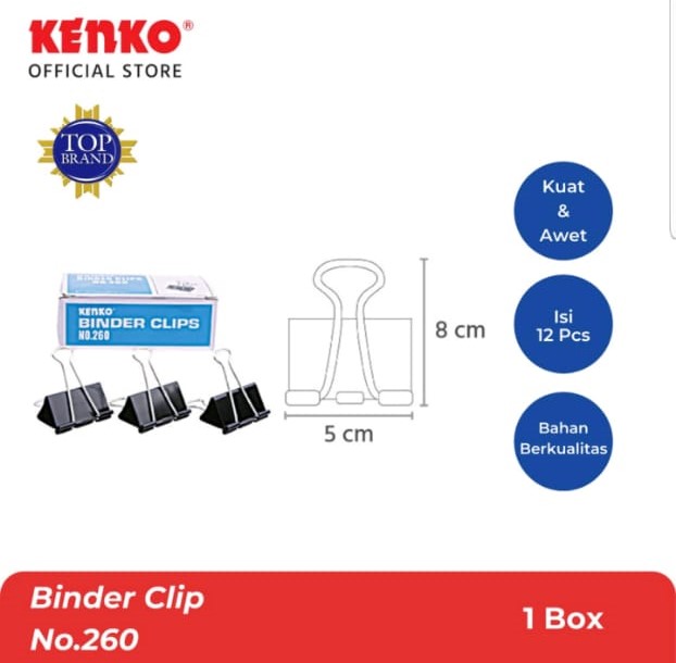 Binder Clip No.260 KENKO