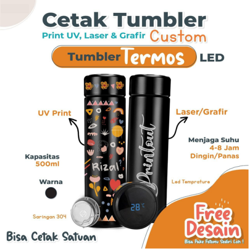 Tumbler Termos LED