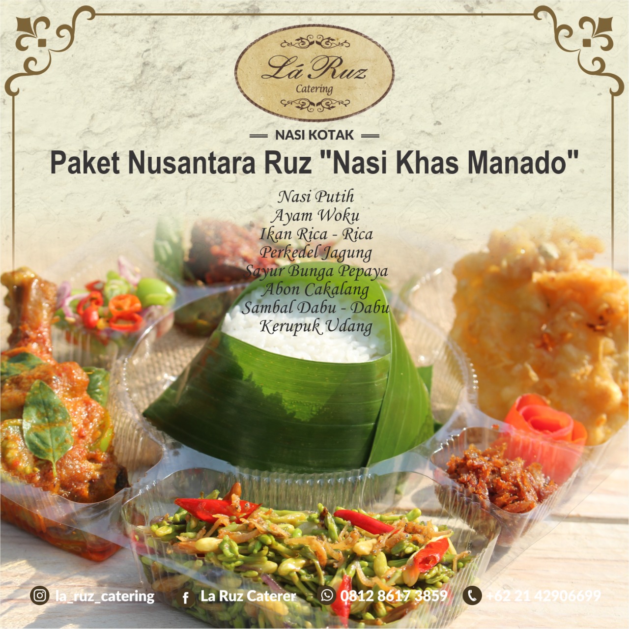 Paket Nusantara Nasi Manado (Box) by La Ruz Catering