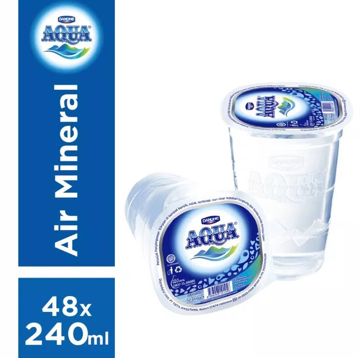 Air Mineral Kemasan Gelas Merk Aqua
