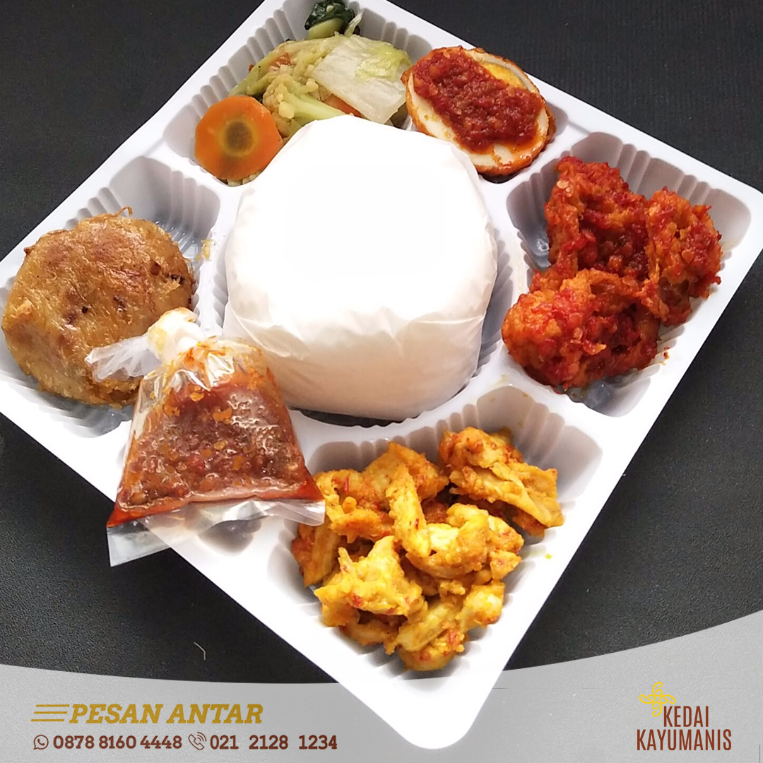 Paket A - Nasi Ayam Suwir Pelalah