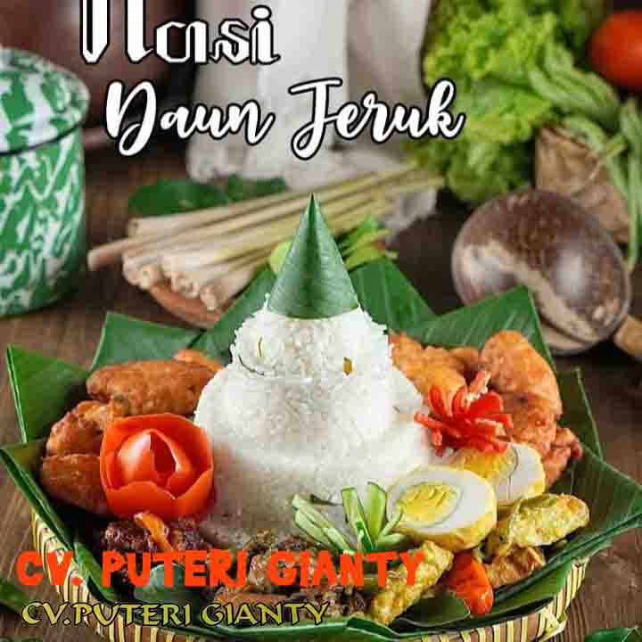 Tradisional Food paket nasi daun jeruk