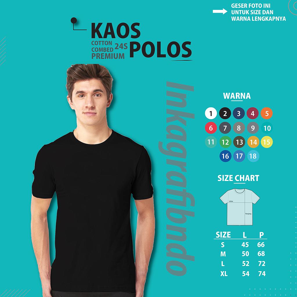 Kaos Polos S-XL Cotton Combed premium Lengan Pendek