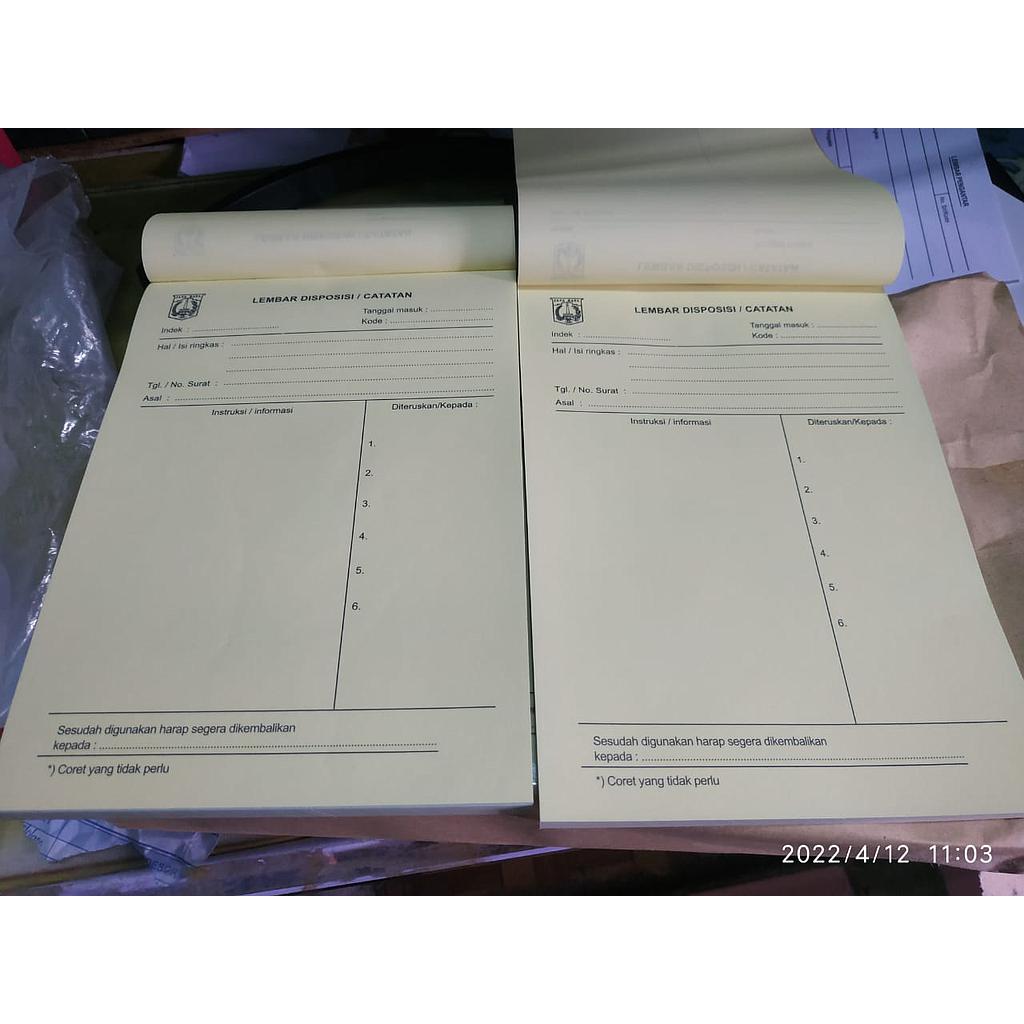 Cetak Lebar Disposisi