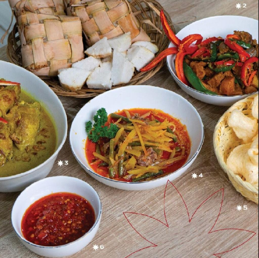 Paket lontong sayur komplit