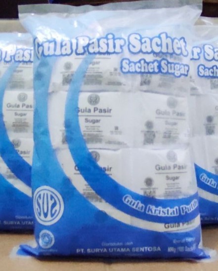 Gula Pasir Putih isi 100 Sachet/Kemasan