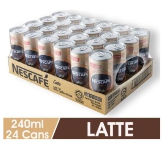 Kopi Nescafe Kaleng Latte 240 ML 1 DUS ISI 24