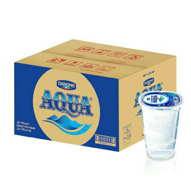 Air Mineral Kemasan Aqua Gelas 240ml