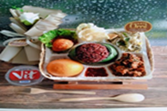 PAKET A (Menu Paket Nasi  Spesial Ayam Rica Rica + Sayur)