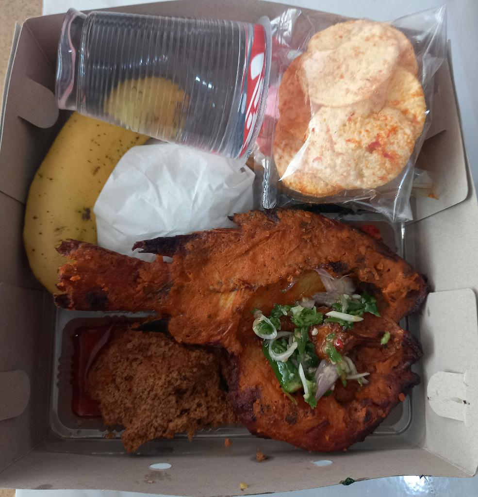 Nasi Box Ikan Nila Bakar dan Rendang Padang Panjang