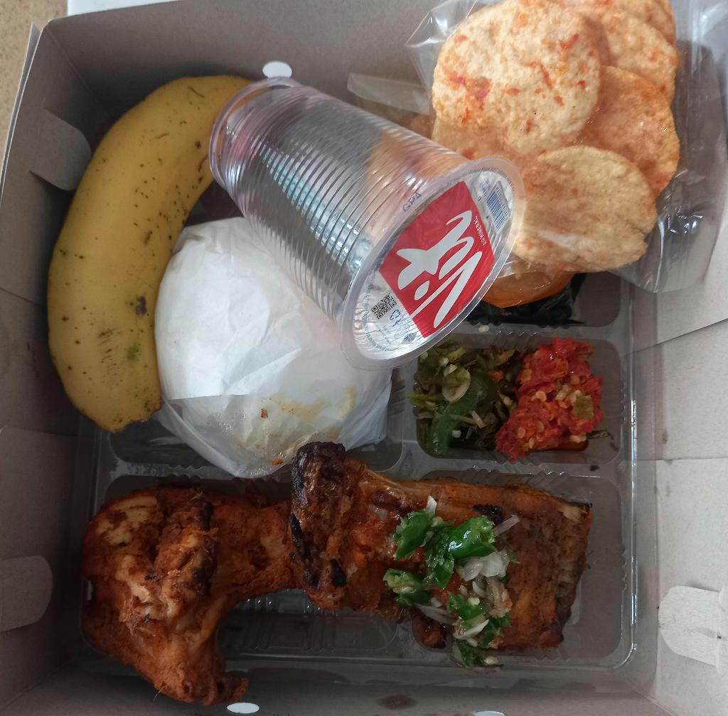 Nasi Box Ikan Gurame Bakar dan Ayam Bakar Padang Panjang