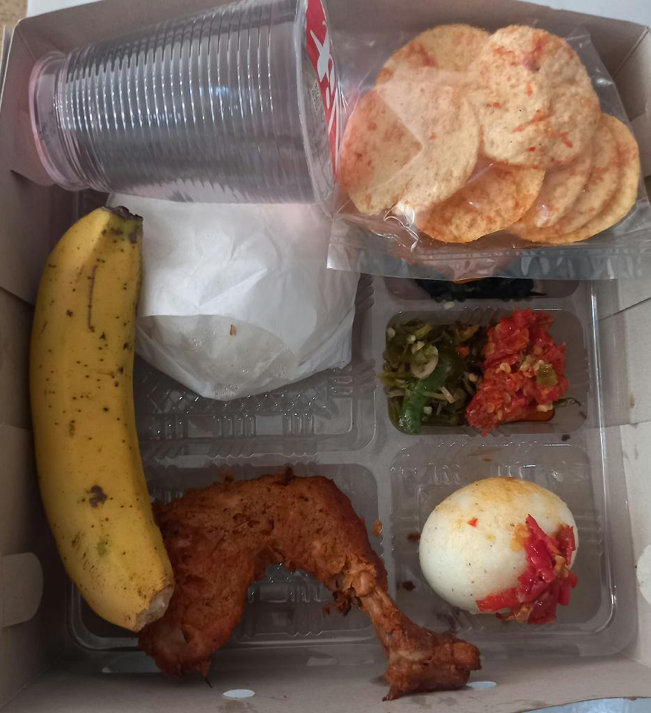 Nasi Box Ayam Bakar dan Telor Bulat Padang Panjang