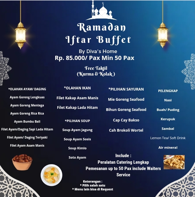Paket Buffet Ramadhan By DIVA'S HOME