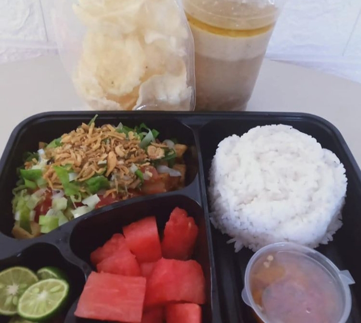 Paket G Nasi Box  Soto Daging/Ayam
