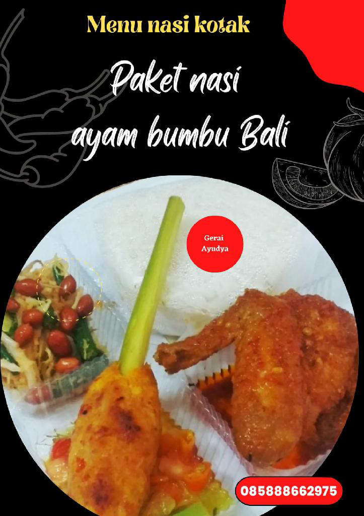 Paket nasi ayam bumbu Bali Gerai Ayudya