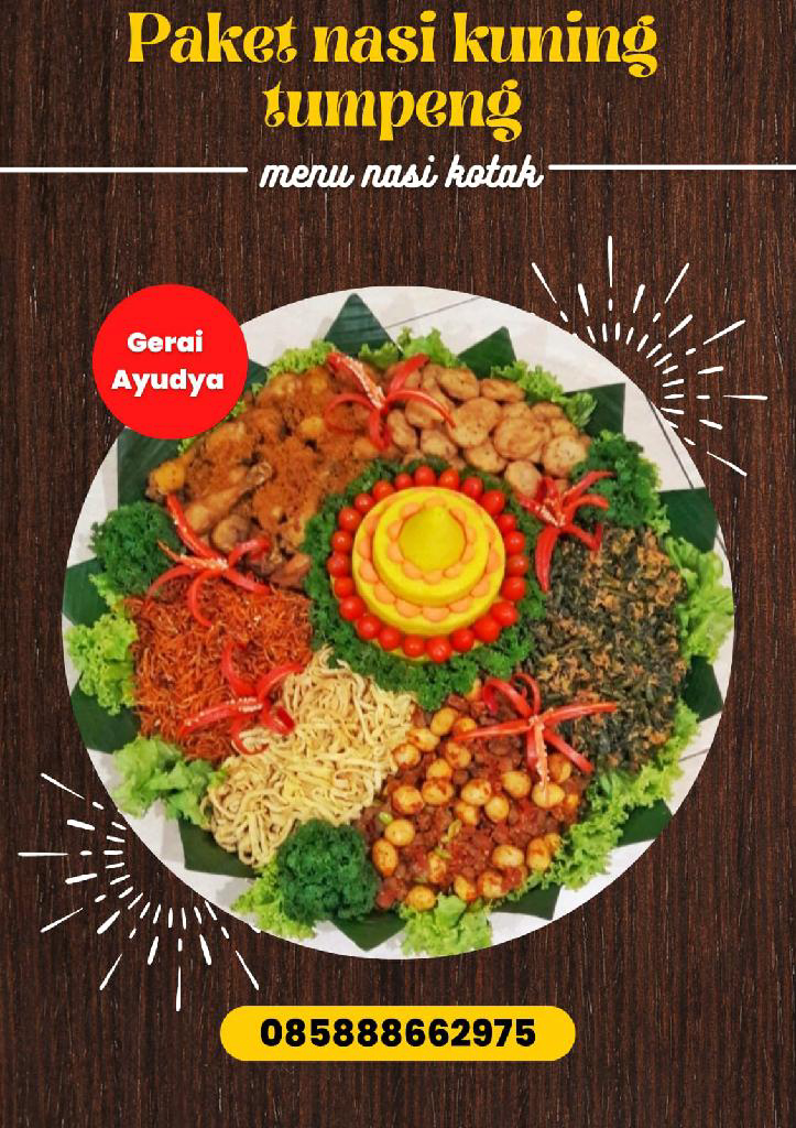 Paket nasi kuning tumpeng Gerai Ayudya