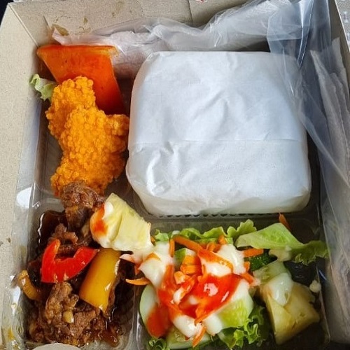 Nasi Box Daging Teriyaki