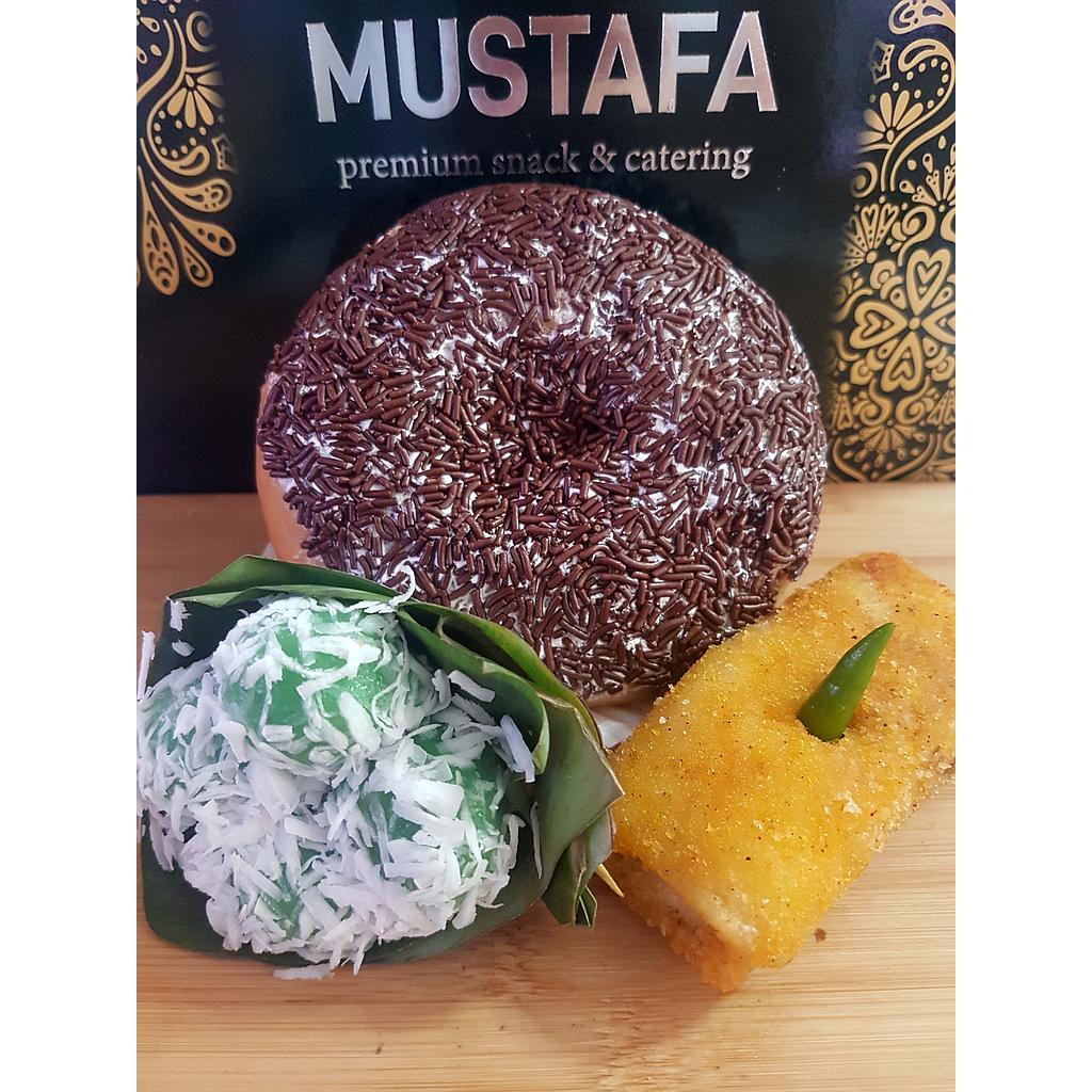 Paket 10 ( Donut Filling coklat, Risol Bolognaise cheese, Klepon Ubi