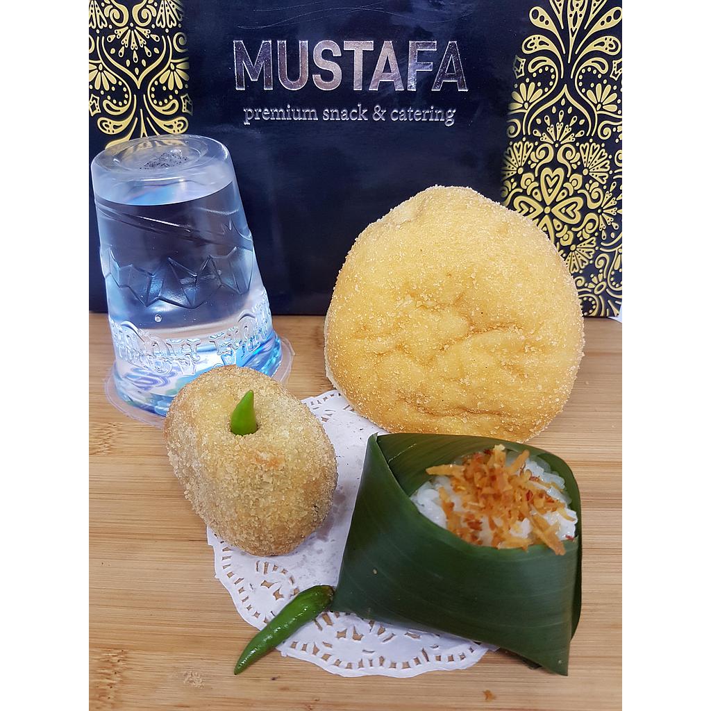 Paket 11(Donut Filling hazelnut, Kroket Ayam, Ketan Srondeng)