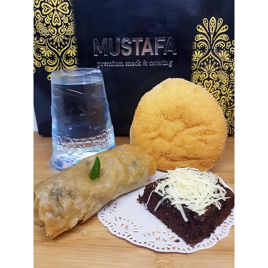 Paket 13 ( Donut filling nanas, Lumpia ayam, Brownies choco cheese)