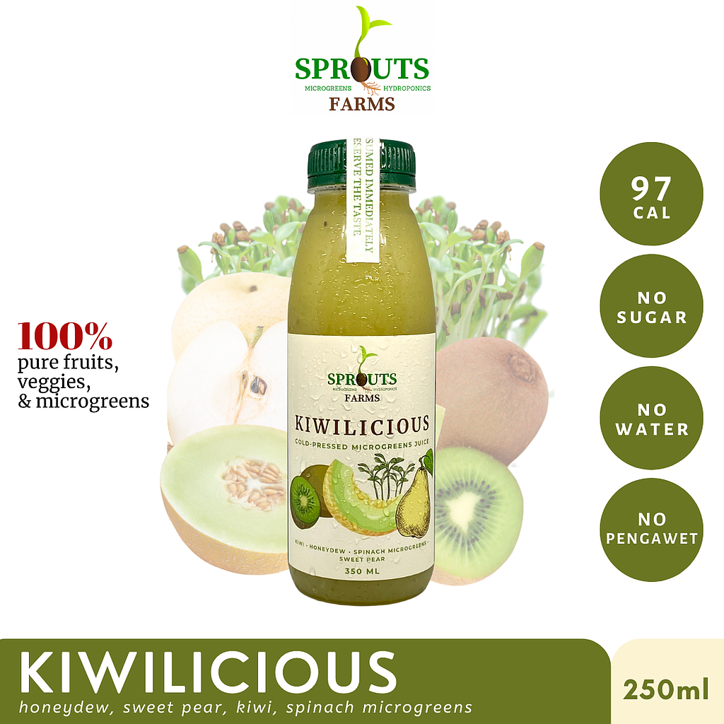 Sprouts Farms Juice KIWILICIOUS 250ml (Cold-Pressed MICROGREENS Jus)
