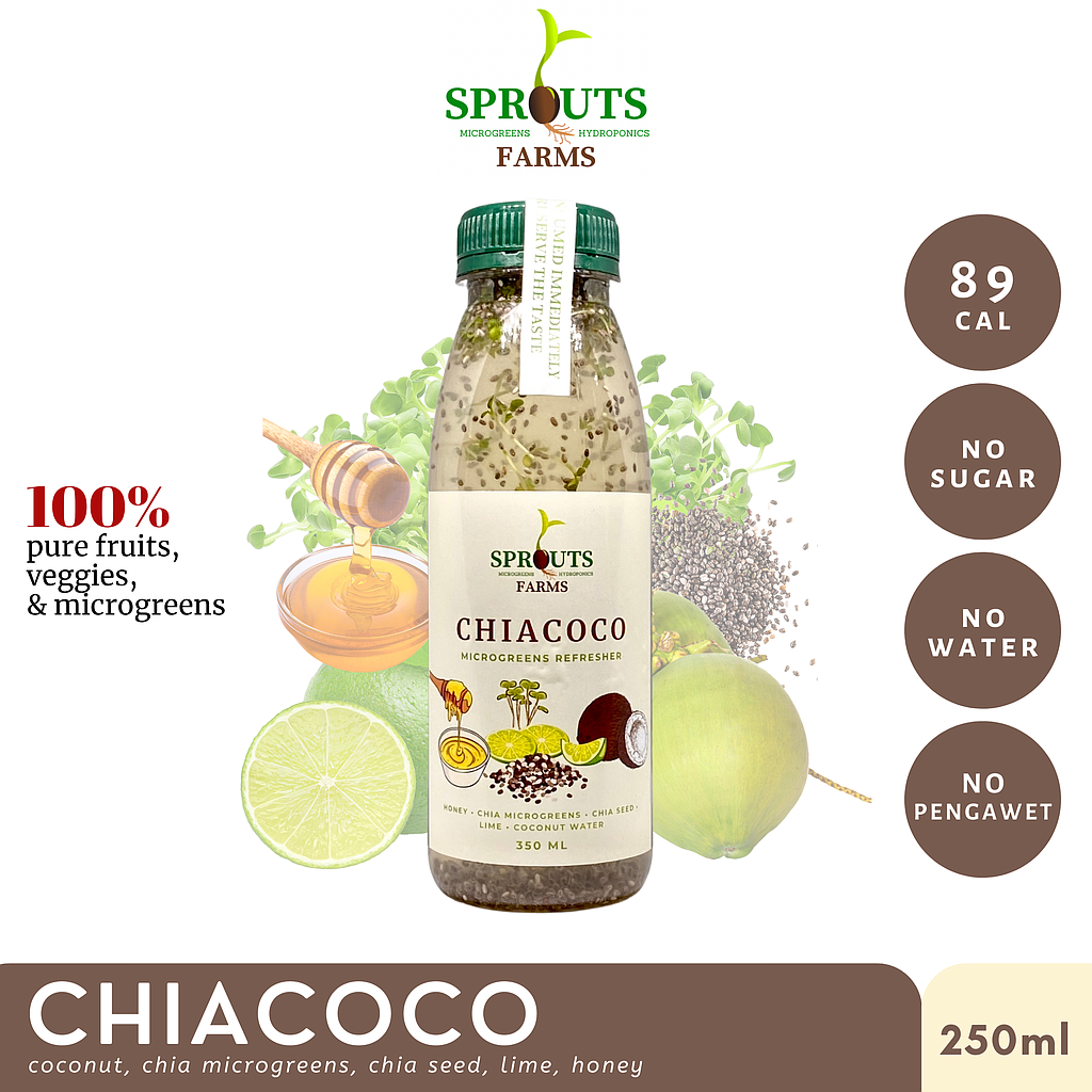 Sprouts Farms Juice CHIACOCO 250ml (Cold-Pressed MICROGREENS Jus)