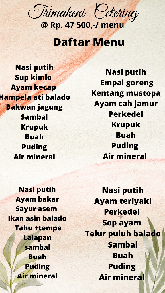 NASI KOMPLIT CN TRIMAHENI