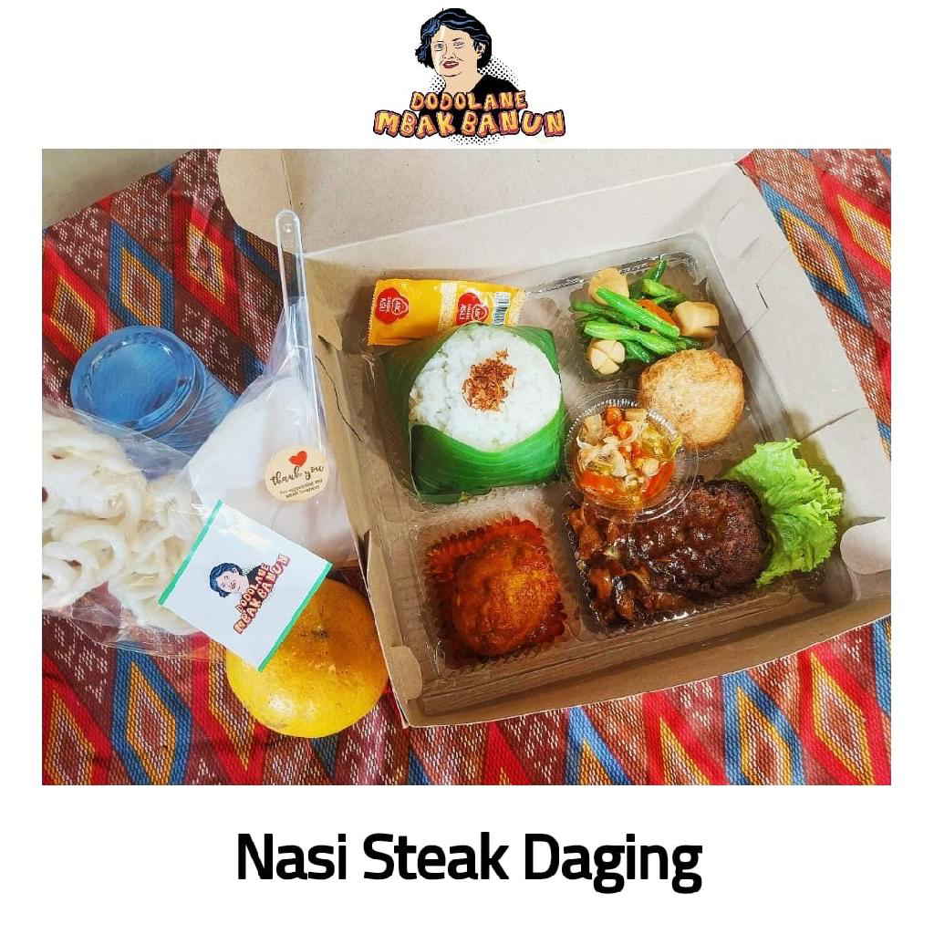 nasi steak daging sapi / ayam