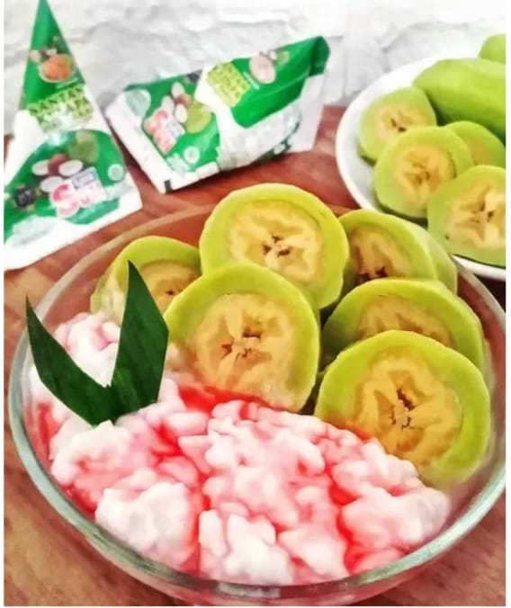 PMT Posyandu Bubur Sumsum Pisang Ijo - Dapoer Mak Lebar