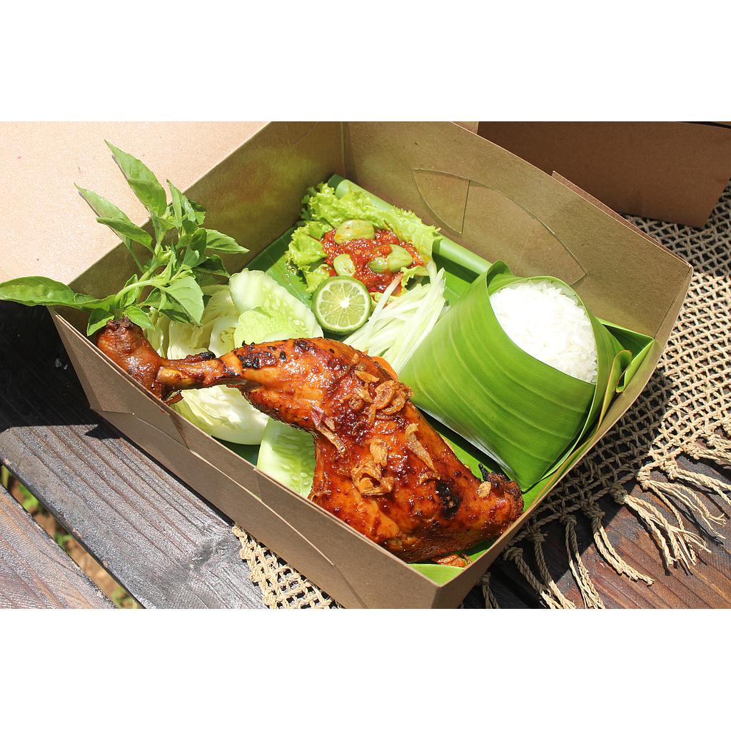 Paket Nasi Box Ayam Panggang + Snack Box