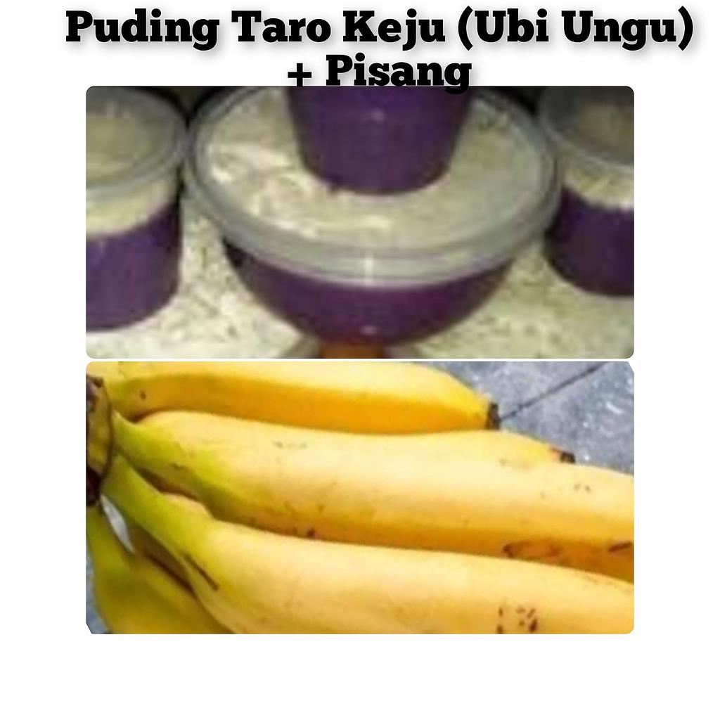 Puding Taro Keju (Ubi Ungu) + Pisang - Dapoer Aryans