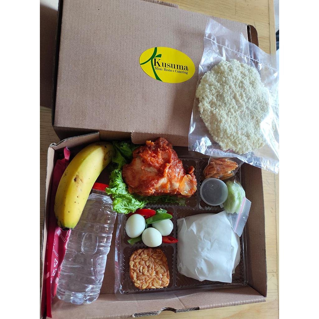 NASI KUSUMA MINI AYAM, DAGING, IKAN BALADO