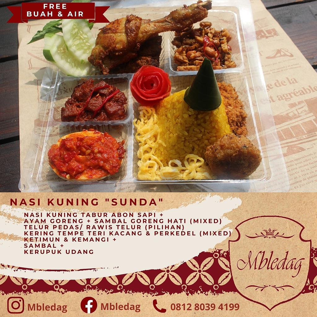 Nasi Kuning (Box) by Mbledag Catering