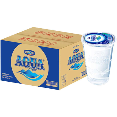 Air Mineral Kemasan Aqua 220 mL - Toko Dadung