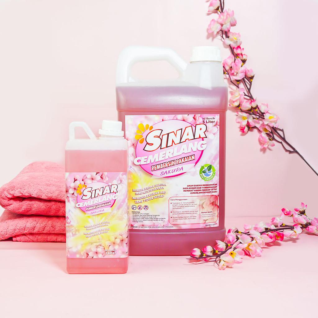 Detergen Sinar Cemerlang Aroma Sakura 5 Liter