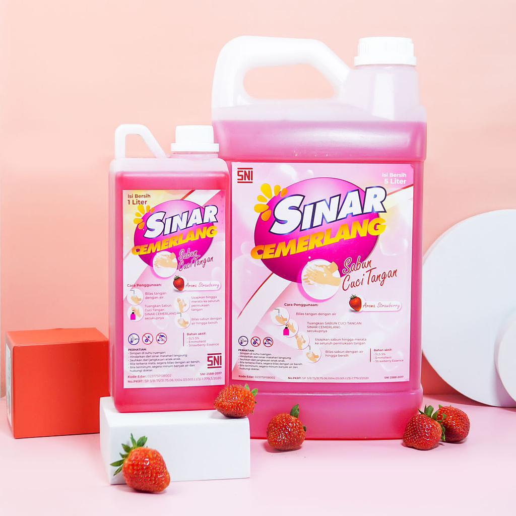 Sabun Cuci Tangan Sinar Cemerlang Aroma Strawberry 5 Liter