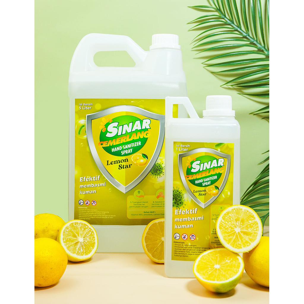 Hand Sanitizer Sinar Cemerlang aroma Lemon Star 5 Liter