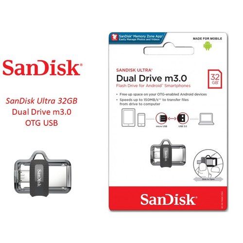 SanDisk Ultra Dual Drive M3.0 16GB USB 3.0 OTG Flash Drive