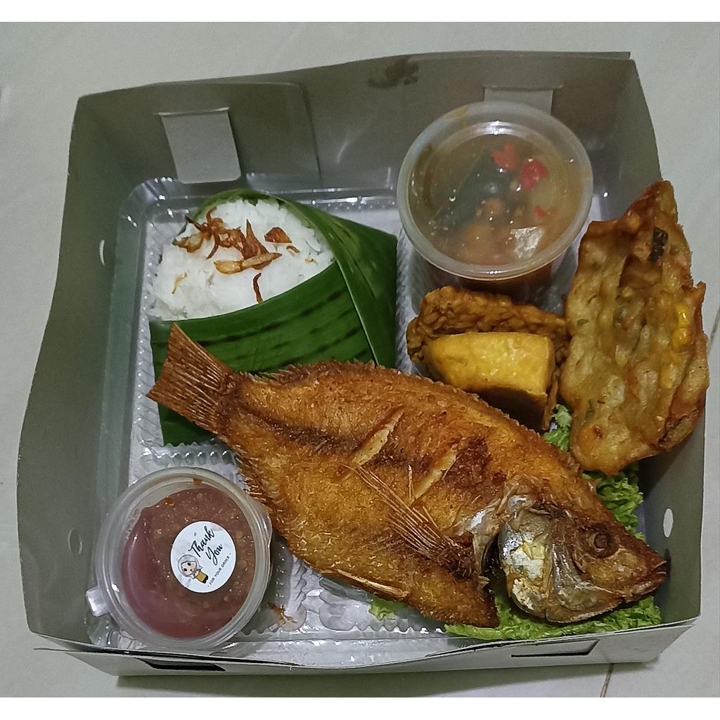 nasi box komplit ikan nila