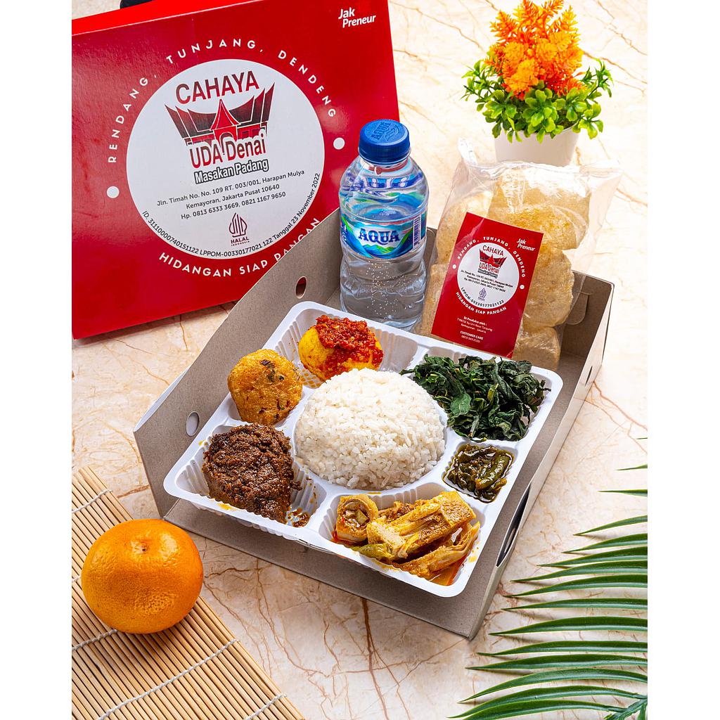 Nasi Box Daging Rendang Cahaya Uda Denai